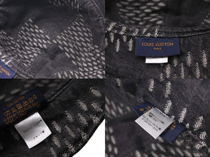 極美品 LOUIS VUITTON ルイヴィトン ハット MP2746 NIGO ボネ・ダミエ ジャイアントウェーブ モノグラム ブラック サイズ60 中古 4c075910