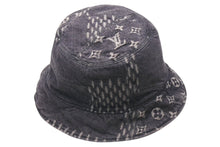 Load image into Gallery viewer, 極美品 LOUIS VUITTON ルイヴィトン ハット MP2746 NIGO ボネ・ダミエ ジャイアントウェーブ モノグラム ブラック サイズ60 中古 4c075910