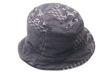 Load image into Gallery viewer, 極美品 LOUIS VUITTON ルイヴィトン ハット MP2746 NIGO ボネ・ダミエ ジャイアントウェーブ モノグラム ブラック サイズ60 中古 4c075910
