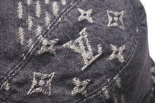 Load image into Gallery viewer, 極美品 LOUIS VUITTON ルイヴィトン ハット MP2746 NIGO ボネ・ダミエ ジャイアントウェーブ モノグラム ブラック サイズ60 中古 4c075910