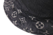 Load image into Gallery viewer, 極美品 LOUIS VUITTON ルイヴィトン ハット MP2746 NIGO ボネ・ダミエ ジャイアントウェーブ モノグラム ブラック サイズ60 中古 4c075910