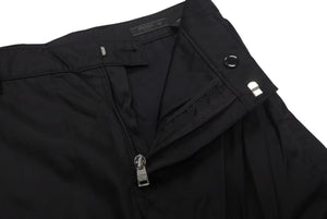 極美品 PRADA プラダ カーゴパンツ ボトムス 98339 トライアングルロゴ ナイロン ブラック シルバー金具 サイズ58 中古 4c074962 