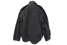 Load image into Gallery viewer, 極美品 Song for The Mute ソングフォーザミュート ジップアップデニムジャケット コットン ブラック シルバー金具 サイズ48 中古 4c074964