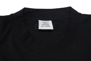 極美品 VETEMENTS ヴェトモン X-Large Logo Tee X-LARGE 半袖Tシャツ UE63TR860B ロゴ サイズO ブラック 刺繍 中古 4c074972 