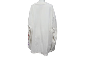 VETEMENTS ヴェトモン ディグレイド ゴシックロゴ 長袖Tシャツ UE51TR660W サイズL ブラック 袖プリント 美品 中古 4c074974 