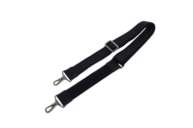 PELLE MORBIDA ペッレモルビダ 肩掛けショルダーストラップ コットン レザー ブラック ネイビー シルバー金具 美品 中古 4c074981 