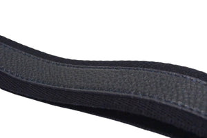 PELLE MORBIDA ペッレモルビダ 肩掛けショルダーストラップ コットン レザー ブラック ネイビー シルバー金具 美品 中古 4c074981