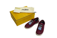 Load image into Gallery viewer, FENDI フェンディ エラスティックバンド スニーカー スリッポン レザー ワインレッド サイズ37 8E6592 良品 中古 4c074996