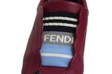 Load image into Gallery viewer, FENDI フェンディ エラスティックバンド スニーカー スリッポン レザー ワインレッド サイズ37 8E6592 良品 中古 4c074996