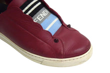 Load image into Gallery viewer, FENDI フェンディ エラスティックバンド スニーカー スリッポン レザー ワインレッド サイズ37 8E6592 良品 中古 4c074996