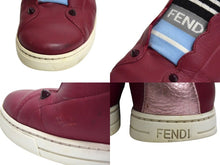 Load image into Gallery viewer, FENDI フェンディ エラスティックバンド スニーカー スリッポン レザー ワインレッド サイズ37 8E6592 良品 中古 4c074996