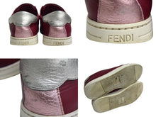 Load image into Gallery viewer, FENDI フェンディ エラスティックバンド スニーカー スリッポン レザー ワインレッド サイズ37 8E6592 良品 中古 4c074996