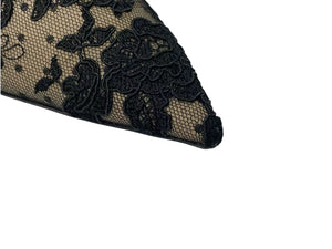 JIMMY CHOO ジミーチュウ LOVE85 レースパンプス ハイヒール レース レザー ブラック ベージュ サイズ37 1/2 美品 中古 4c075010