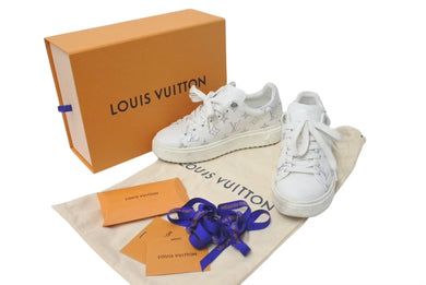 LOUIS VUITTON ルイヴィトン Time Out Sneaker タイムアウトスニーカー モノグラムジャガード ラバー サイズ37 良品 中古 4c075015