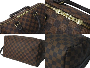 極美品 LOUIS VUITTON ルイヴィトン スピーディ バンドリエール30 ハンドバッグ N41367 ダミエ エベヌ ゴールド金具 中古 4c075031
