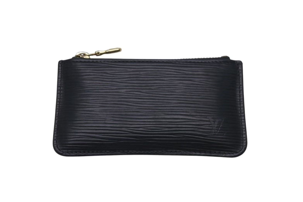 LOUIS VUITTON ルイヴィトン ポシェット クレ キー＆コインケース エピレザー M63802 ブラック ゴールド金具 美品 中古 4c075034