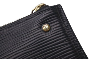 LOUIS VUITTON ルイヴィトン ポシェット クレ キー＆コインケース エピレザー M63802 ブラック ゴールド金具 美品 中古 4c075034