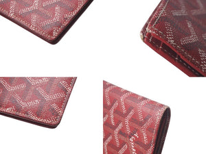 GOYARD Fragment Case, Card Case, Red, PVC Coated Canvas, Excellent Condition, Pre-Owned, Item Number 4c075035 