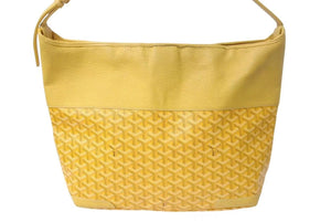 GOYARD ゴヤール グレナディン ワンショルダーバッグ GRENADMMLTY08CG08P レザー PVC イエロー シルバー金具 美品 中古 4c075049
