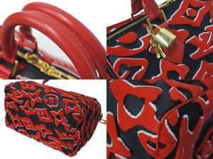 新品未使用 LOUIS VUITTON × UF ルイヴィトン × ウルス フィッシャー スピーディバンドリエール25 ハンドバッグ M45552 レッド 中古 4c075052