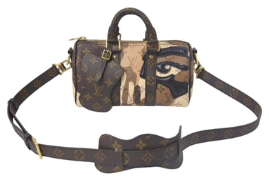極美品 LOUIS VUITTON ルイヴィトン キーポル バンドリエール25 ポートレート キッドスーパー ハンドバッグ モノグラム M46678 中古 4c075055