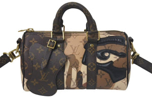 極美品 LOUIS VUITTON ルイヴィトン キーポル バンドリエール25 ポートレート キッドスーパー ハンドバッグ モノグラム M46678 中古 4c075055