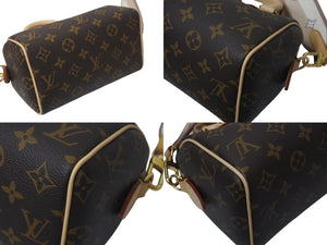 新品同様 LOUIS VUITTON ルイヴィトン スピーディ バンドリエール20 2WAY ショルダーバッグ M46222 ブラウン ゴールド金具 中古 4c075062
