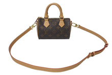 Load image into Gallery viewer, 未使用 LOUIS VUITTON ルイヴィトン ナノスピーディ ハンドバッグ 2WAYバッグ M81085 モノグラム PVC レザー 中古 4c075065