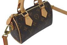 Load image into Gallery viewer, 未使用 LOUIS VUITTON ルイヴィトン ナノスピーディ ハンドバッグ 2WAYバッグ M81085 モノグラム PVC レザー 中古 4c075065