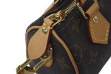 Load image into Gallery viewer, 未使用 LOUIS VUITTON ルイヴィトン ナノスピーディ ハンドバッグ 2WAYバッグ M81085 モノグラム PVC レザー 中古 4c075065