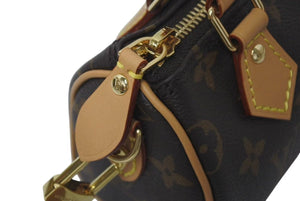 未使用 LOUIS VUITTON ルイヴィトン ナノスピーディ ハンドバッグ 2WAYバッグ M81085 モノグラム PVC レザー 中古 4c075065