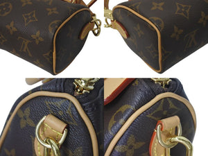 未使用 LOUIS VUITTON ルイヴィトン ナノスピーディ ハンドバッグ 2WAYバッグ M81085 モノグラム PVC レザー 中古 4c075065
