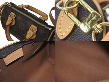 Load image into Gallery viewer, 未使用 LOUIS VUITTON ルイヴィトン ナノスピーディ ハンドバッグ 2WAYバッグ M81085 モノグラム PVC レザー 中古 4c075065