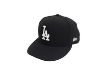 画像をギャラリービューアに読み込む, NEW ERA ニューエラ ロサンゼルス ドジャース キャップ LA DODGERS 59FIFTY FITTED ブラック ホワイト ウール 中古 4c075083