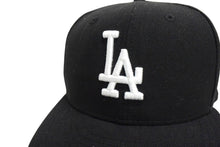 画像をギャラリービューアに読み込む, NEW ERA ニューエラ ロサンゼルス ドジャース キャップ LA DODGERS 59FIFTY FITTED ブラック ホワイト ウール 中古 4c075083