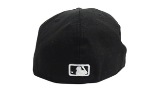 NEW ERA ニューエラ ロサンゼルス ドジャース キャップ LA DODGERS 59FIFTY FITTED ブラック ホワイト ウール 中古 4c075083