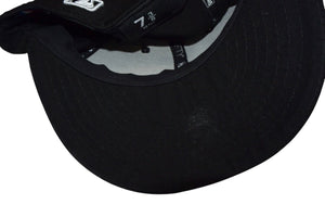 NEW ERA ニューエラ ロサンゼルス ドジャース キャップ LA DODGERS 59FIFTY FITTED ブラック ホワイト ウール 中古 4c075083