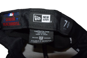 NEW ERA ニューエラ ロサンゼルス ドジャース キャップ LA DODGERS 59FIFTY FITTED ブラック ホワイト ウール 中古 4c075083