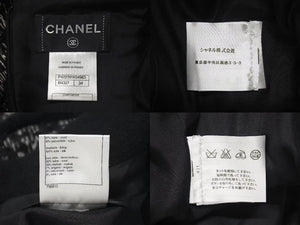 CHANEL シャネル ニットツイード ワンピース ウール ナイロン ブラック P42239W04983 サイズ 34 美品 中古 4c075093