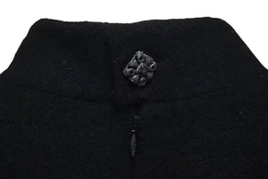 CHANEL シャネル ニットツイード ワンピース ウール ナイロン ブラック P42239W04983 サイズ 34 美品 中古 4c075093