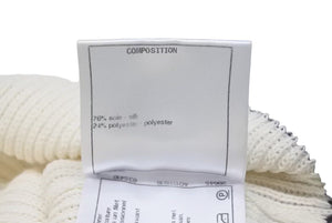 極美品 CHANEL シャネル チルデンニット セーター P60639K46411 サイズ34 ココマーク Vネック ベージュ ブラック 中古 4c075095