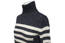 Load image into Gallery viewer, CHANEL シャネル ニット長袖トップス P33784K00923 サイズ34 ココマーク ハイネック チャコールグレー ウール カシミヤ 美品 中古 4c075096