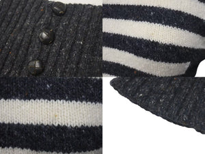 CHANEL シャネル ニット長袖トップス P33784K00923 サイズ34 ココマーク ハイネック チャコールグレー ウール カシミヤ 美品 中古 4c075096