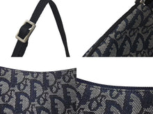 Load image into Gallery viewer, 極美品 ChristianDior クリスチャンディオール サドルポーチ ワンショルダーバッグ LOG44129 ネイビー ヴィンテージ ガリアーノ期 中古 4c075098