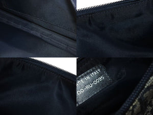 極美品 ChristianDior クリスチャンディオール サドルポーチ ワンショルダーバッグ LOG44129 ネイビー ヴィンテージ ガリアーノ期 中古 4c075098