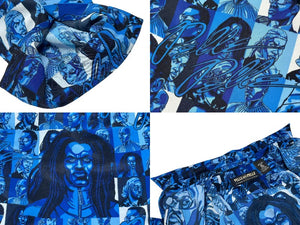 極美品 PellePelle Marc Buchanan ペレペレ マークブキャナン Button up shirt ボタンアップシャツ ブルー XL 中古 4c075099