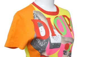 極美品 Christian Dior クリスチャンディオール 半袖Ｔシャツ 5E16155203 サイズ36 ジョンガリアーノ グラフィックアート 中古 4c075102 