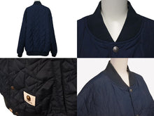 Load image into Gallery viewer, A BATHING APE アベイシングエイプ ベイプロゴ リバーシブルジャケット 2XL 001GD1201001H 黒 ネイビー 美品 中古 4c075103