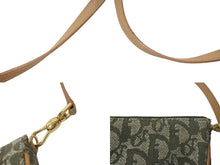 Load image into Gallery viewer, Christian Dior クリスチャンディオール サドルポーチ ワンショルダーバッグ ヴィンテージ トロッター柄 カーキ MC 0071 美品 中古 4c075104