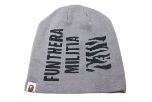 A BATHING APE アベイシングエイプ イタチザメ ビーニー タイガーシャークビーニー グレー/オレンジ 美品 中古 4c075107 